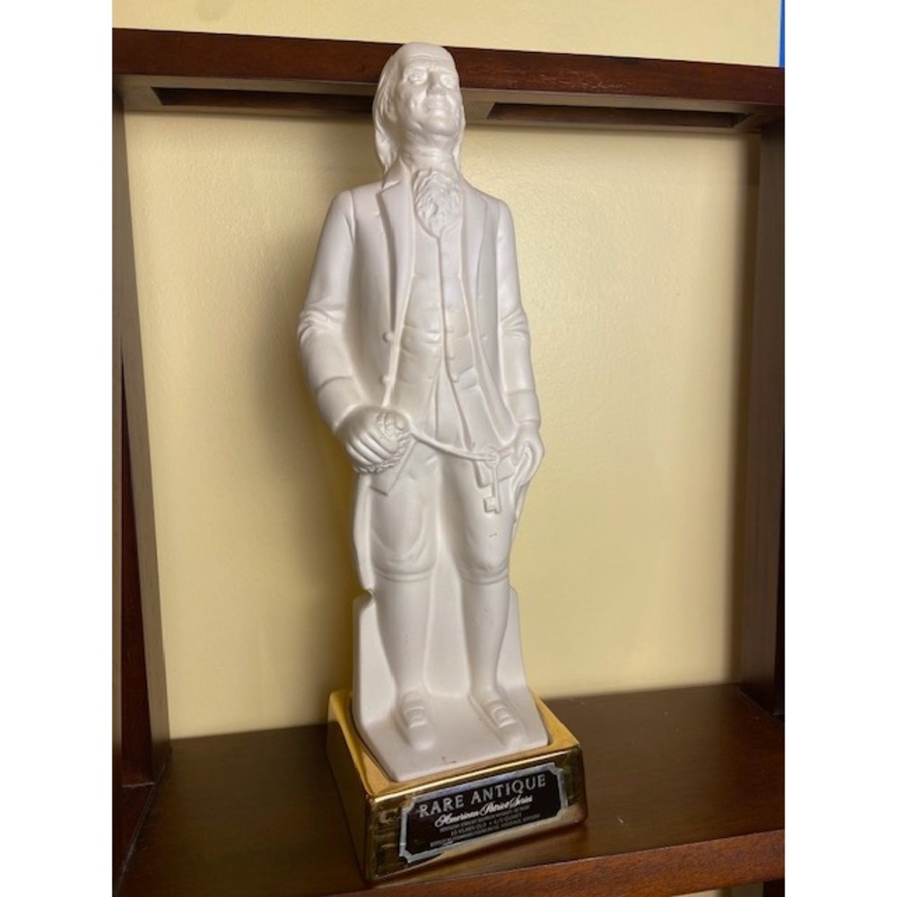 Rare Antique American Patriot Series Benjamin Franklin Bourbon Decanter Vintage